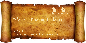 Mözl Maximilián névjegykártya